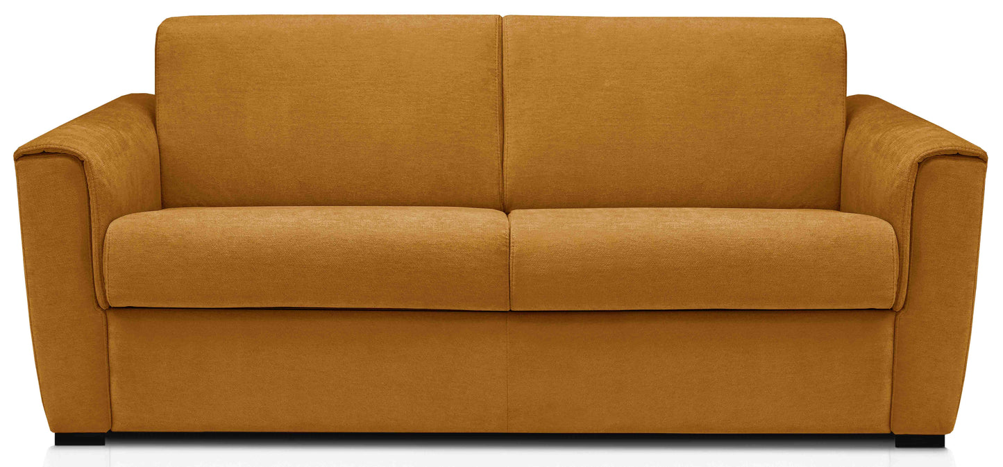 DAX - Canapé convertible 3 places - Velours - Couchage 140 x 190 cm - Largeur 195 cm