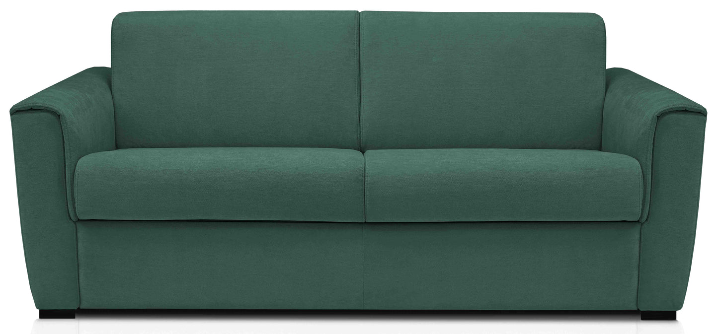 DAX - Canapé convertible 3 places - Velours - Couchage 140 x 190 cm - Largeur 195 cm