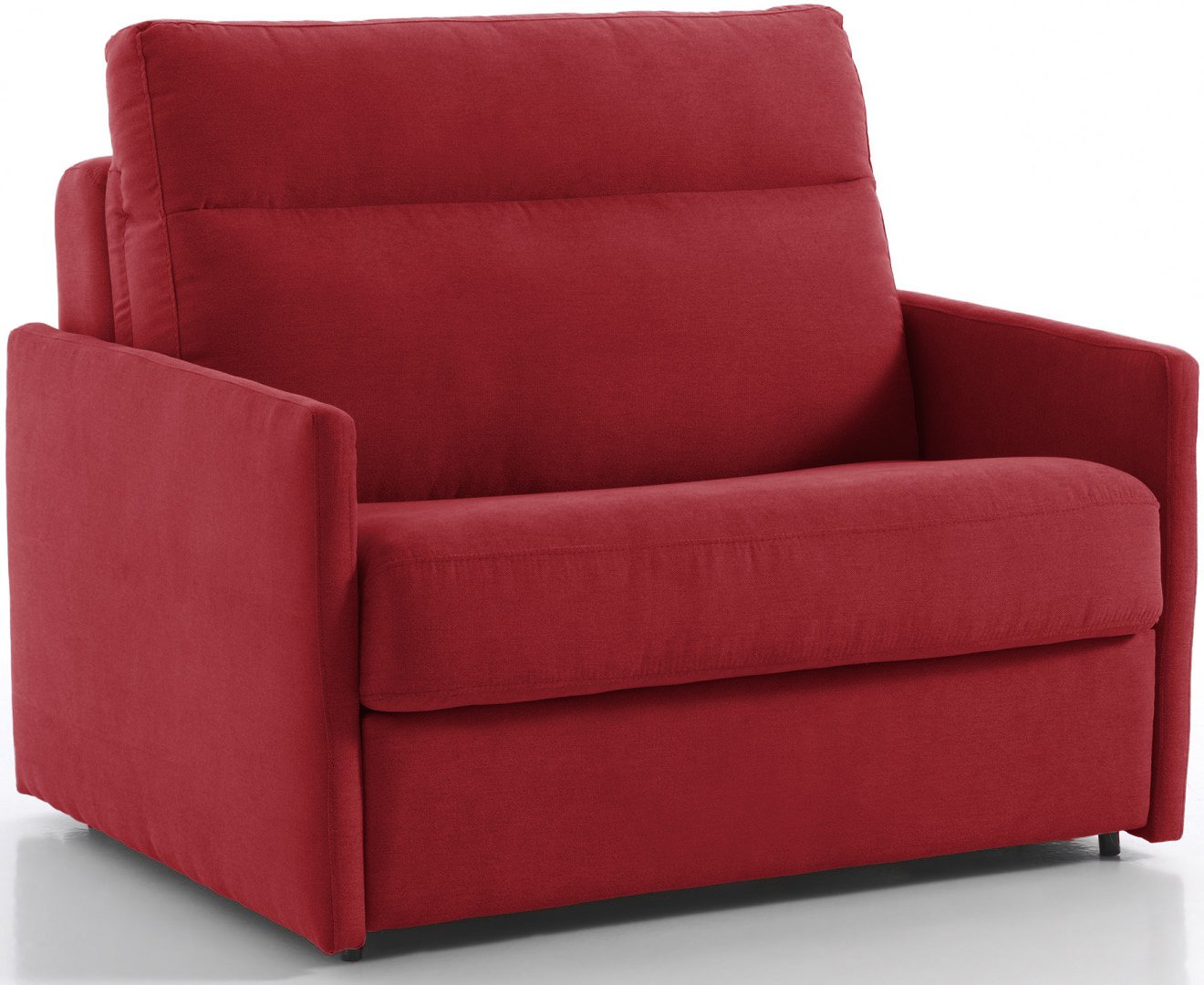 PAIMPOL - Fauteuil convertible - Velours - Couchage 80 cm - Largeur 115 cm