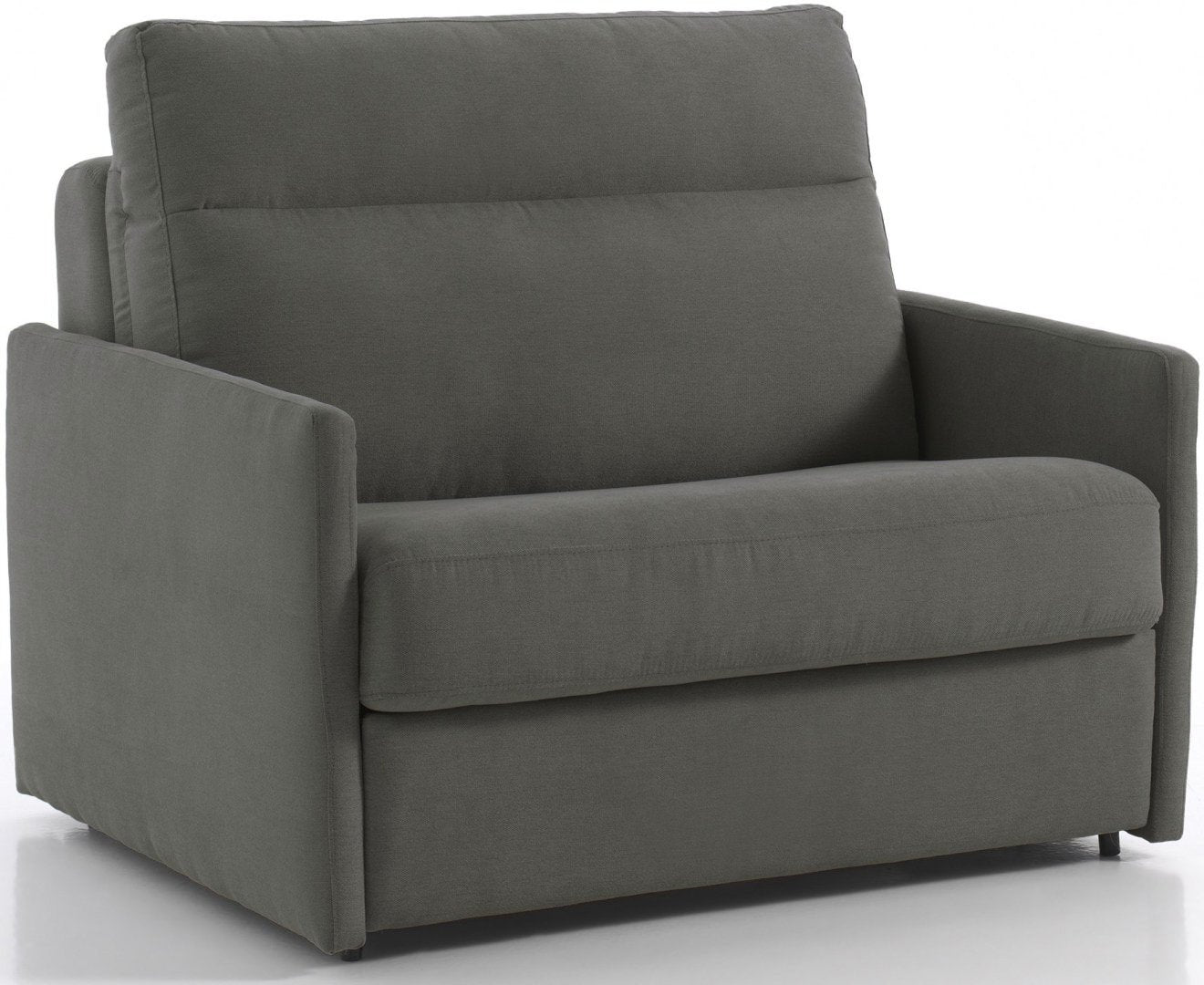 PAIMPOL - Fauteuil convertible - Velours - Couchage 80 cm - Largeur 115 cm