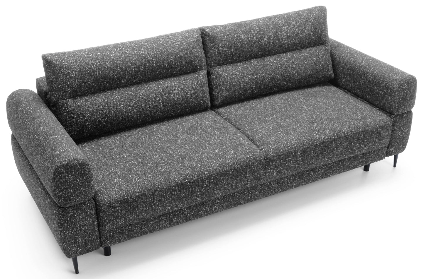 NORDIC - Canapé lit transversal 3 places - Tweed - Couchage 140 x 190 cm - Largeur 230 cm