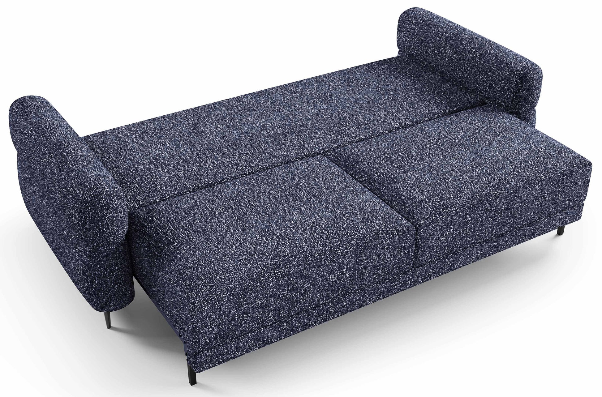 NORDIC - Canapé lit transversal 3 places - Tweed - Couchage 140 x 190 cm - Largeur 230 cm