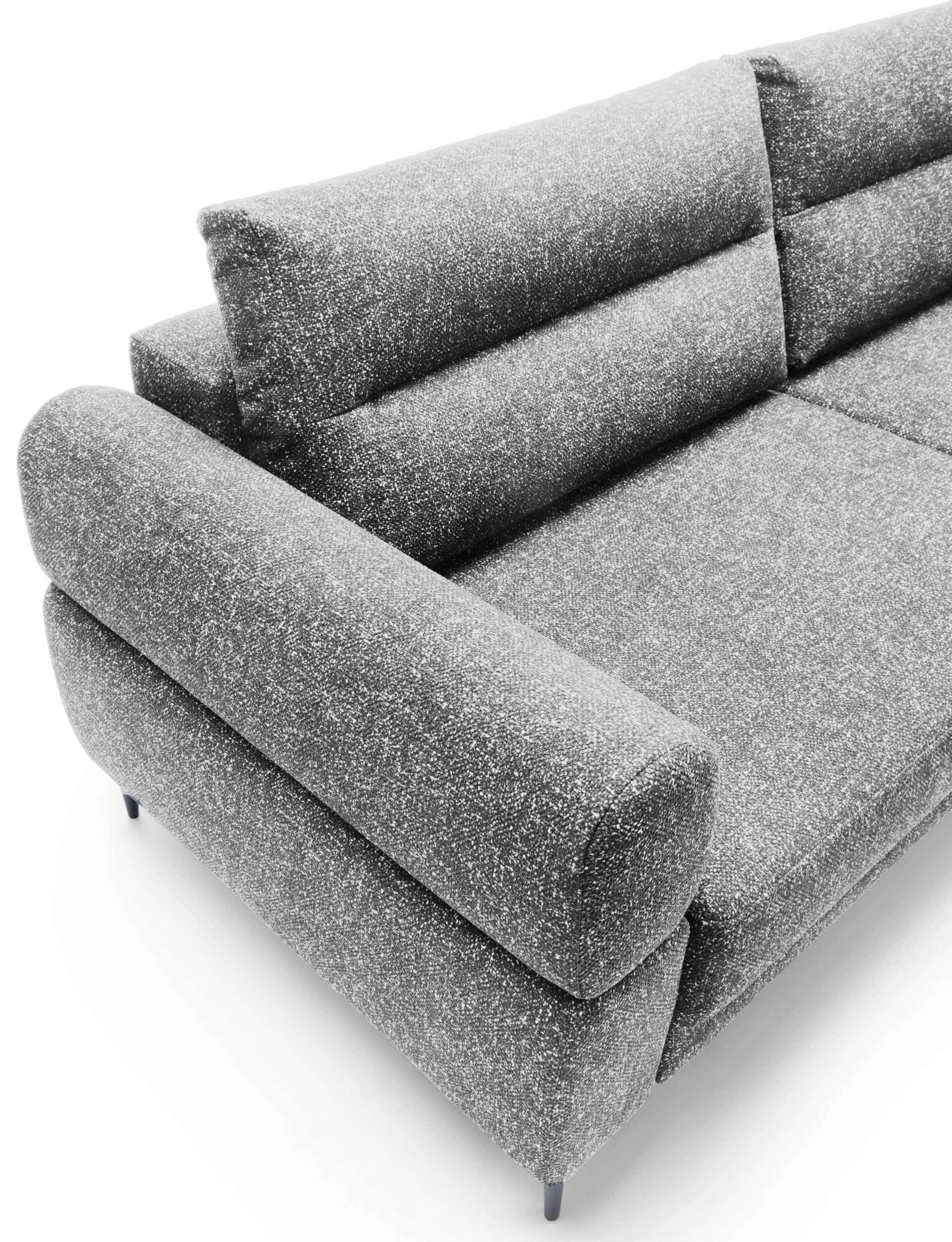 NORDIC - Canapé lit transversal 3 places - Tweed - Couchage 140 x 190 cm - Largeur 230 cm