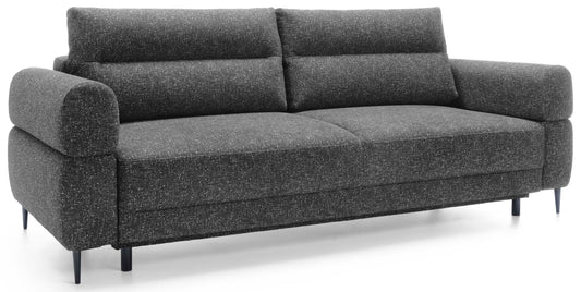 NORDIC - Canapé lit transversal 3 places - Tweed - Couchage 140 x 190 cm - Largeur 230 cm